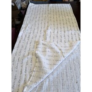 Cloud Island I Love You Blanket Swaddle White Black Muslin Receiving Wrap 42x44